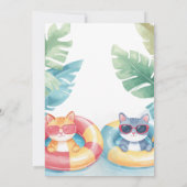 Splish Splash Pool Party Boy Verjaardag Kaart (Achterkant)