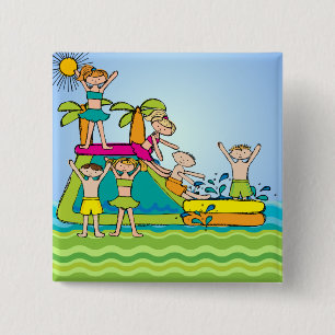 Splish Splash Pool Party Button