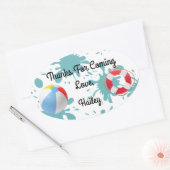 Splish Splash Pool Party Dank u Sticker (Envelop)