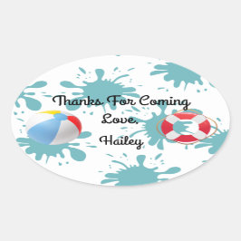 Splish Splash Pool Party Dank u Sticker