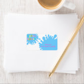 Splish Splash Pool Party Girl Favor Label (Insitu)