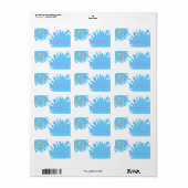 Splish Splash Pool Party Girl Favor Label (Full Sheet)