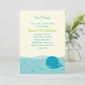 Splish Splash Pool Party of Beach Party Invitation Kaart (Staand voorkant)
