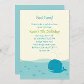 Splish Splash Pool Party of Beach Party Invitation Kaart (Voorkant / Achterkant)