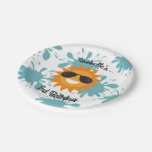 Splish Splash Pool Party Personated Borden Papieren Bordje (Gekanteld)