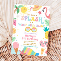 Splish Splash Pool Party Water Slide Bash Verjaard