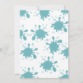 Splish Splash Pool Verjaardagsfeest Dankkaart Bedankkaart (Achterkant)