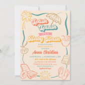 Splish Splash Retro Baby Bash Baby Shower Kaart (Voorkant)