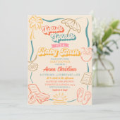 Splish Splash Retro Baby Bash Baby Shower Kaart (Staand voorkant)