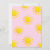 Splish Splash Roze Strand Zomer Meisje Baby shower Kaart (Achterkant)