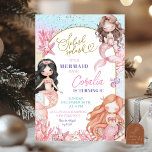 Splish Splash Roze Zee Zeemeermin Bash Verjaardag  Kaart<br><div class="desc">Onze kleine zeemeermin kinderen verjaardagsuitnodiging,  gouden Zee zeemeermin prinses verjaardagsfeestje,  onder het Zee zeemeermin verjaardagsmeisje,  oceaan kleine zeemeermin verjaardagsmeisje uitnodiging,  afrikaanse zeemeermin verjaardagsfeest</div>