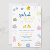 Splish Splash Rubber Eend Bad Baby Borrel   Kaart (Voorkant)