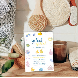 Splish Splash Rubber Eend Bad Baby Borrel   Kaart