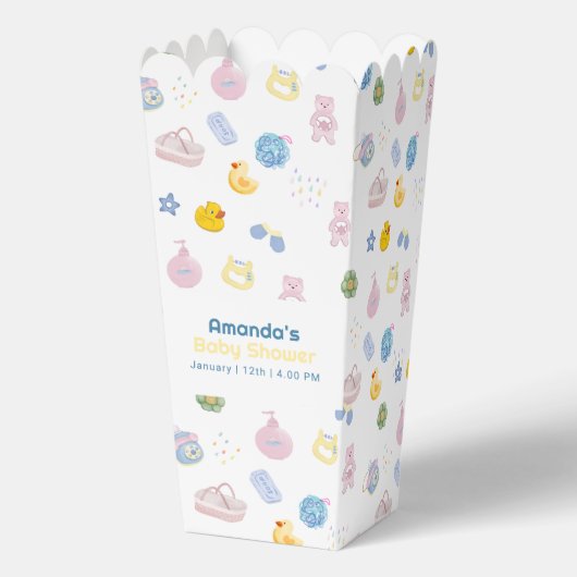 Splish Splash Rubber Eend Bad Baby Shower  Bedankdoosjes (Achterkant)