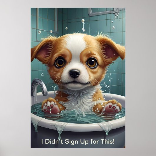 Splish Splash Schattigee Grappige Posters met Quot (Voorkant)