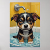 Splish Splash Schattigee Grappige Posters met Quot (Voorkant)