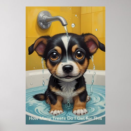 Splish Splash Schattigee Grappige Posters met Quot (Voorkant)