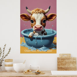 Splish Splash Schattigee Grappige Posters met Quot