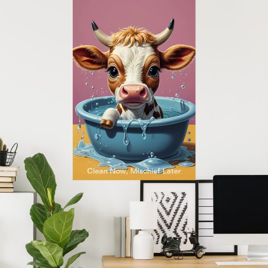 Splish Splash Schattigee Grappige Posters met Quot (Thuiskantoor)