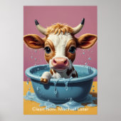 Splish Splash Schattigee Grappige Posters met Quot (Voorkant)