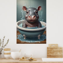 Splish Splash Schattigee Grappige Posters met Quot