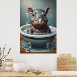 Splish Splash Schattigee Grappige Posters met Quot