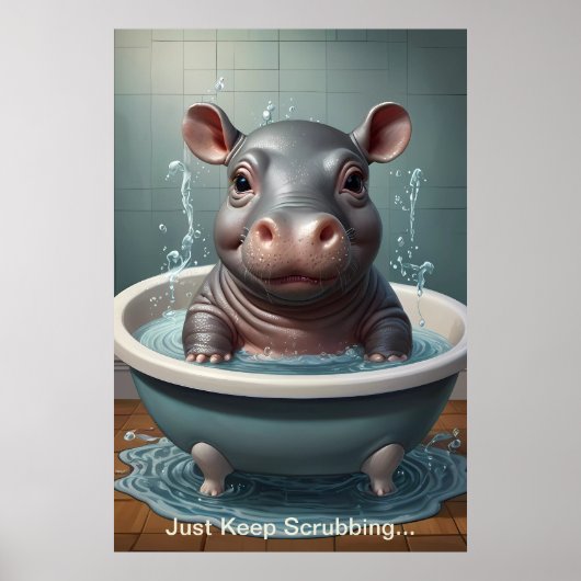 Splish Splash Schattigee Grappige Posters met Quot (Voorkant)