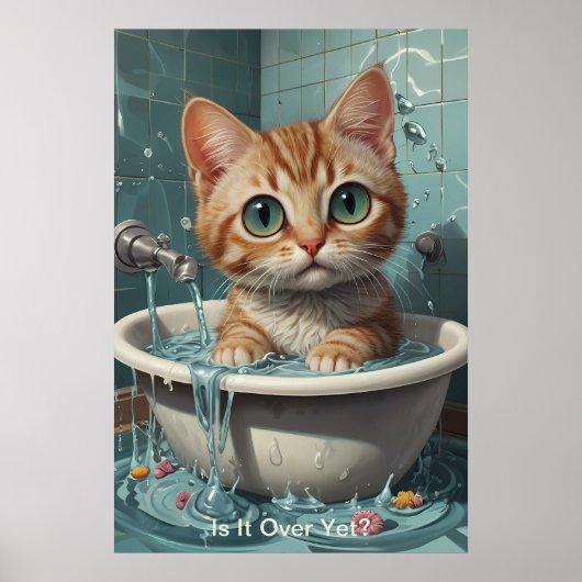 Splish Splash Schattigee Grappige Posters met Quot (Voorkant)