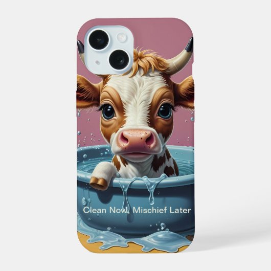 Splish Splash Schattigee Grappige quotes iPhone 15 Case (Achterkant)