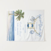 Splish Splash Seaside Baby Shower Wall Tapestry Wandkleed (Voorkant (horizontaal))