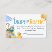 Splish Splash Summer Baby Shower Diaper Raffle Informatiekaartje (Voorkant)
