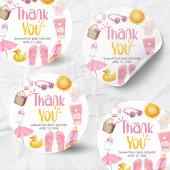 Splish Splash Summer Baby Shower Ronde Sticker