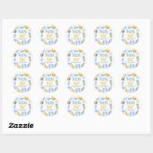 Splish Splash Summer Baby Shower Ronde Sticker (Vel)