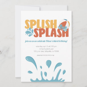 Splish Splash Summer Birthday Bash Uitnodigingen