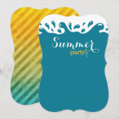 Splish Splash Summer Invite Kaart (Voorkant / Achterkant)