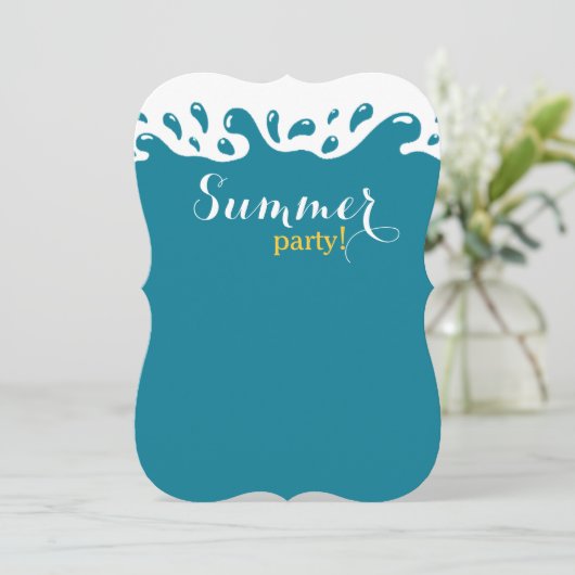Splish Splash Summer Invite Kaart (Staand voorkant)