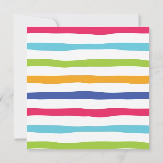 Splish Splash Summer Pool Birthday Invitation Kaart (Achterkant)