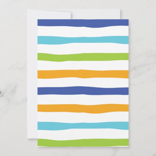 Splish Splash Summer Pool Birthday Invitation Kaart (Achterkant)