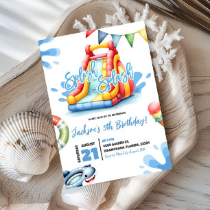 Splish Splash Summer Pool Party Verjaardag Kaart