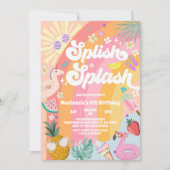 Splish Splash Summer Rainbow Sun Birthday Kaart (Voorkant)