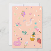 Splish Splash Summer Rainbow Sun Birthday Kaart (Achterkant)