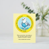 Splish Splash-tastic summer Hawaii bird greeting Briefkaart (Staand voorkant)