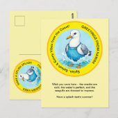 Splish Splash-tastic summer Hawaii bird greeting Briefkaart (Voorkant / Achterkant)