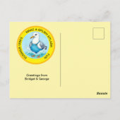 Splish Splash-tastic summer Hawaii bird greeting Briefkaart (Achterkant)