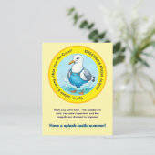 Splish Splash-tastic summer Hawaii bird greeting Briefkaart (Staand voorkant)