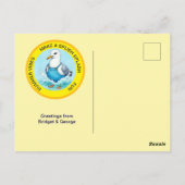 Splish Splash-tastic summer Hawaii bird greeting Briefkaart (Achterkant)