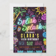 Splish Splash Verjaardag - Zwembad Feest Bewerkbaa
