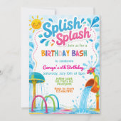 Splish Splash Verjaardagsfeest | Splash Pad Kaart (Voorkant)
