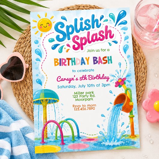 Splish Splash Verjaardagsfeest | Splash Pad Kaart