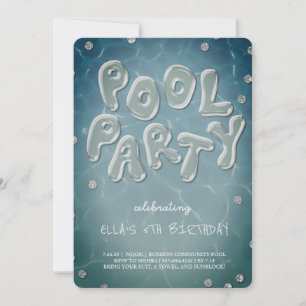 Splish Splash Verjaardagsfeest Zwembad Feest Uitno Kaart